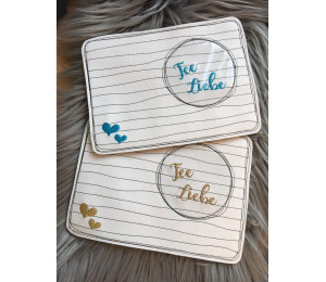 Stickserie ITH - Mug Rug Herzlinien